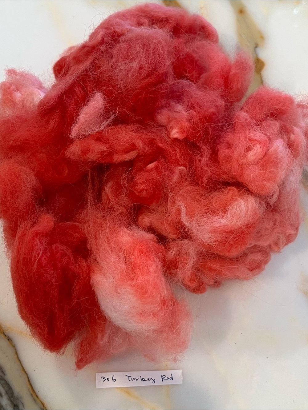 Dyed Alpaca Fiber - Turkey Red